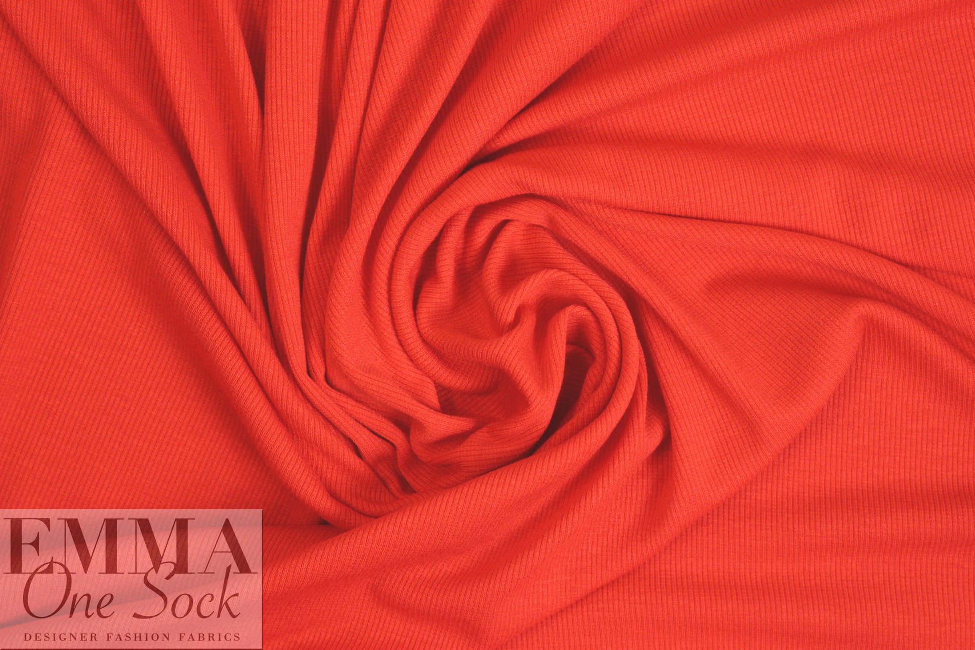 NY designer poppy cotton 2x2 micro ribbed knit 1 yard