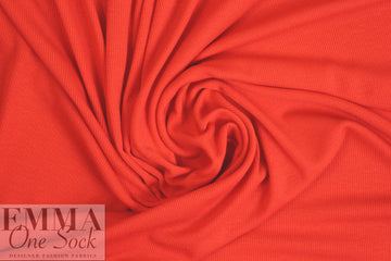 NY designer poppy cotton 2x2 micro ribbed knit 1 yard
