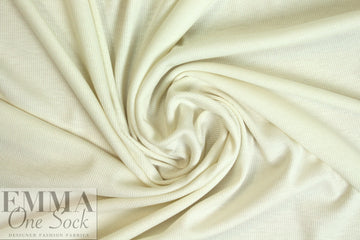 NY designer creamy ivory cotton 2x2 micro ribbed knit