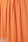 NY designer orange cotton 2x2 micro ribbed knit 1.5 yds