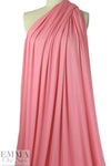 NY designer soft pink cotton 2x2 micro ribbed knit