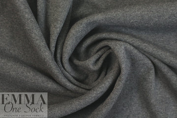 CA designer thick ribbed cotton knit - charcoal