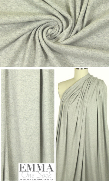 The0ry cotton 1x1 ribbed knit - fog melange