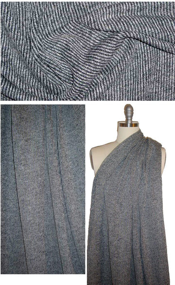 Ref0rmation off-black/white ribbed sweater knit 1.375 yds