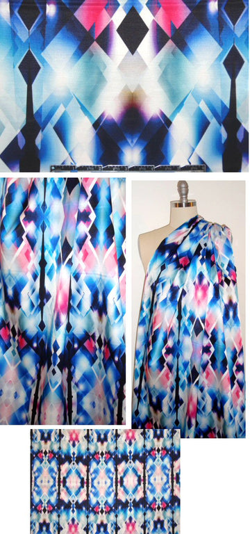 Mi11y 'prism totem' stretch cotton sateen 1 yard