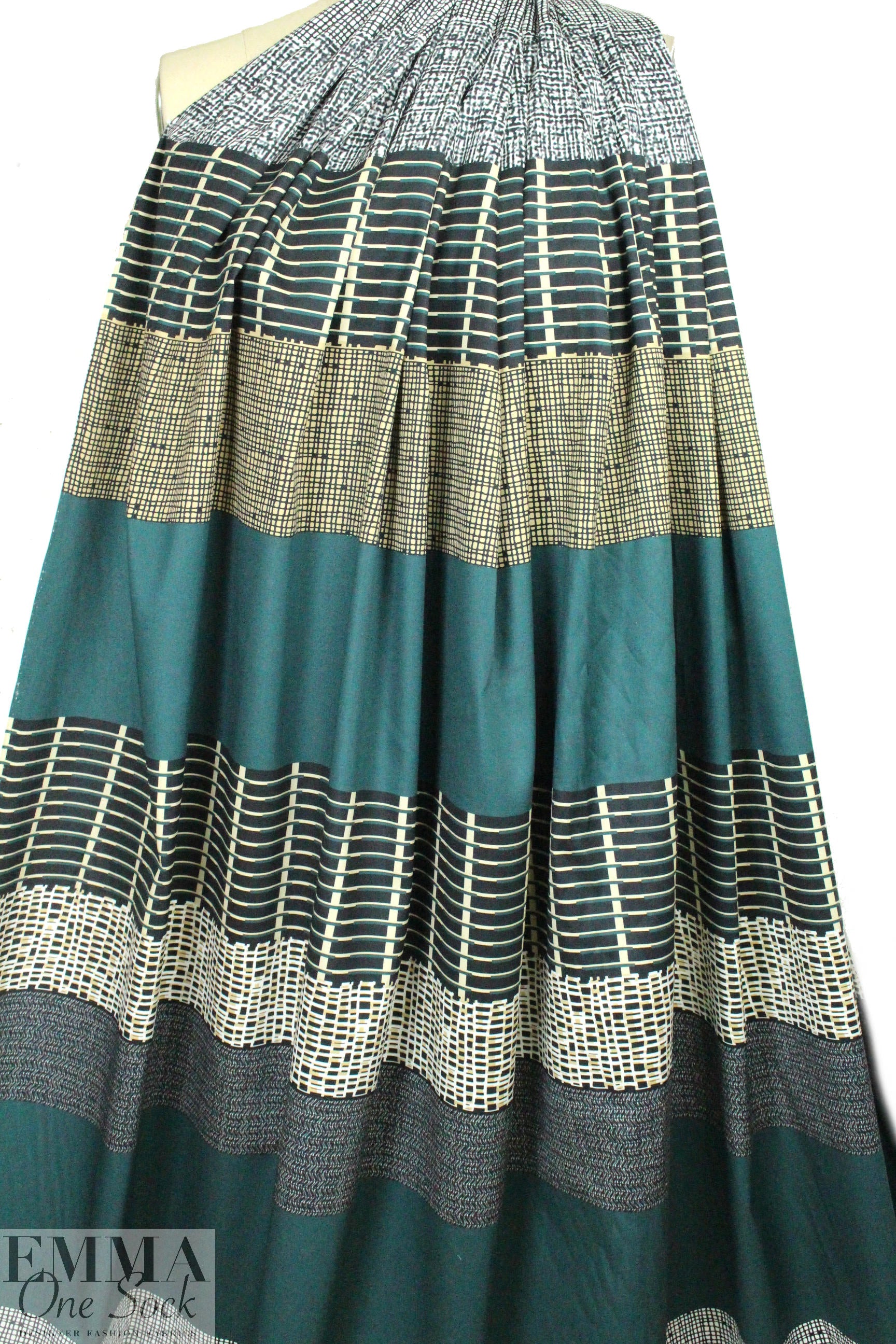 Etr0 Italian mallard graphic cotton stretch sateen