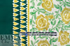 Italian 'yellow rose' cotton sateen border print .5 yds
