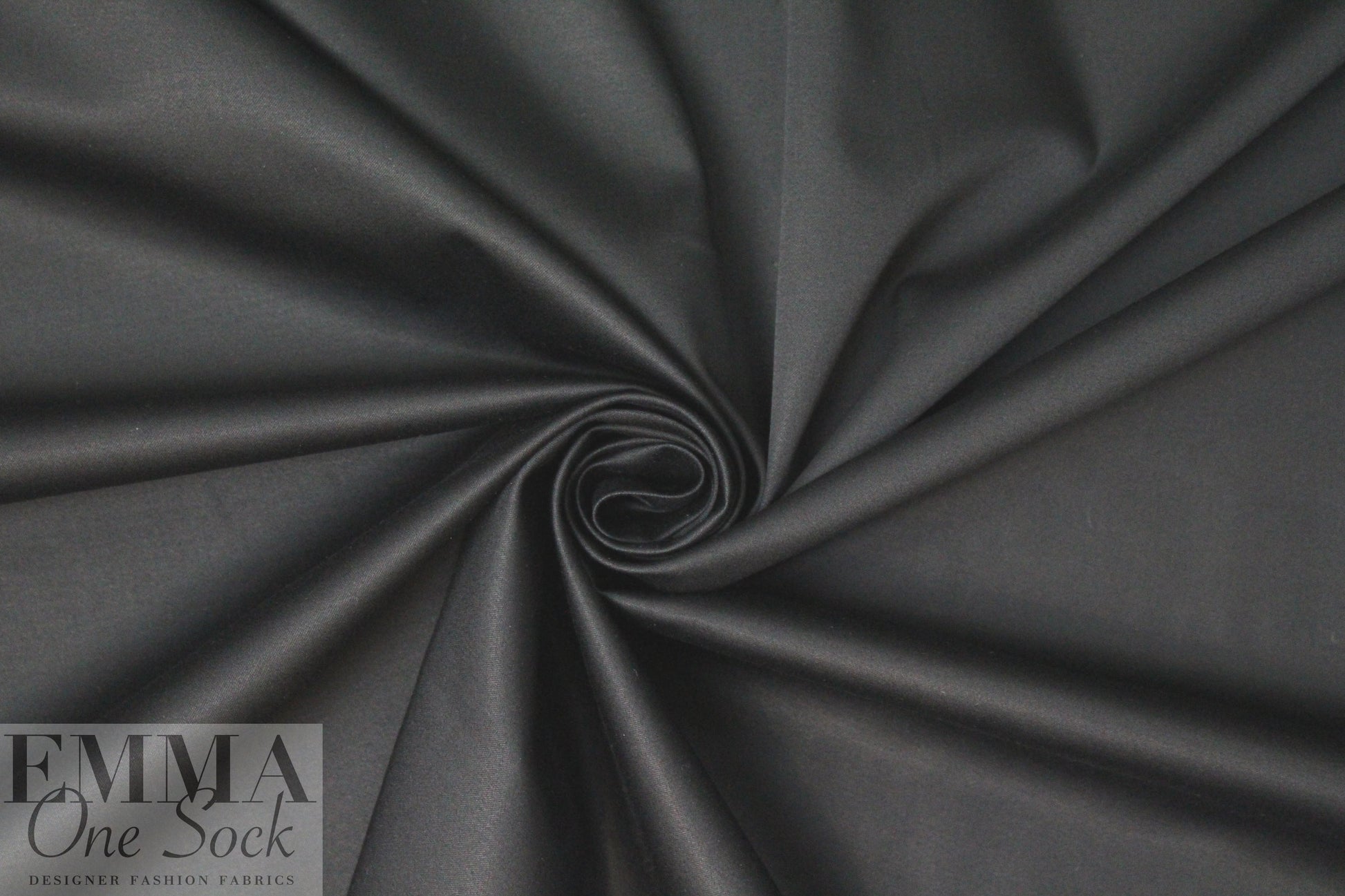 cotton sateen stretch woven - black
