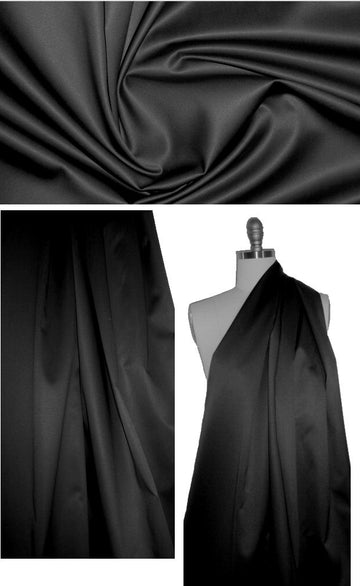 elegant cotton sateen (no stretch) - black