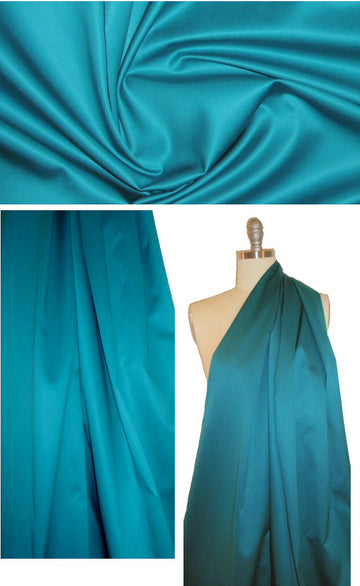 elegant cotton sateen (no stretch) - teal 2 yd