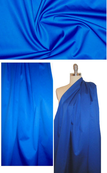 elegant cotton sateen (no stretch) - royal blue 1.625 yd