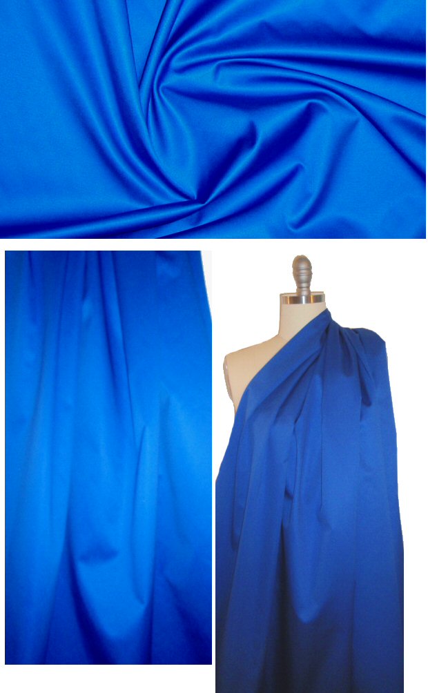 elegant cotton sateen (no stretch) - royal blue .66 yds