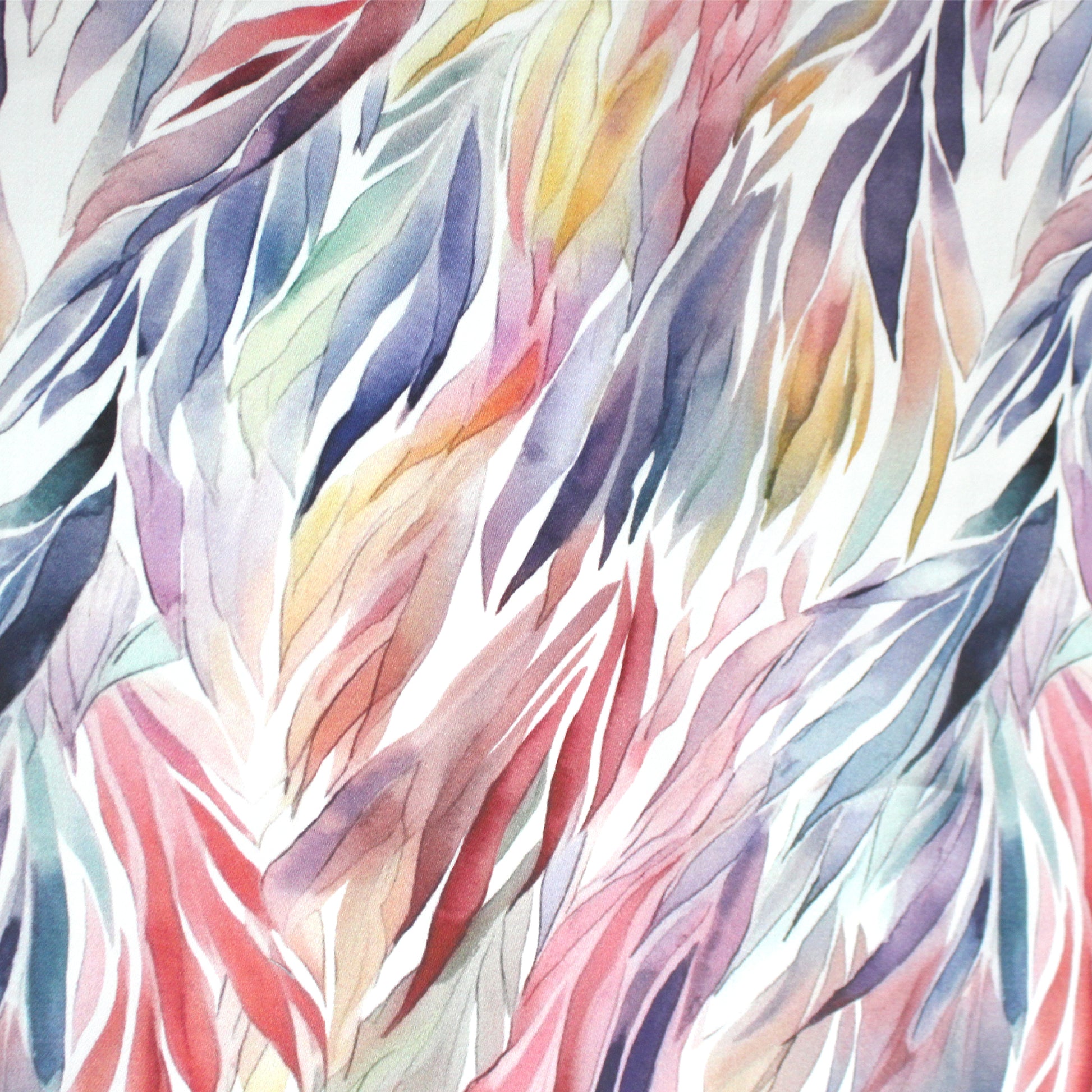 'aquarelle leaves' stretch cotton sateen