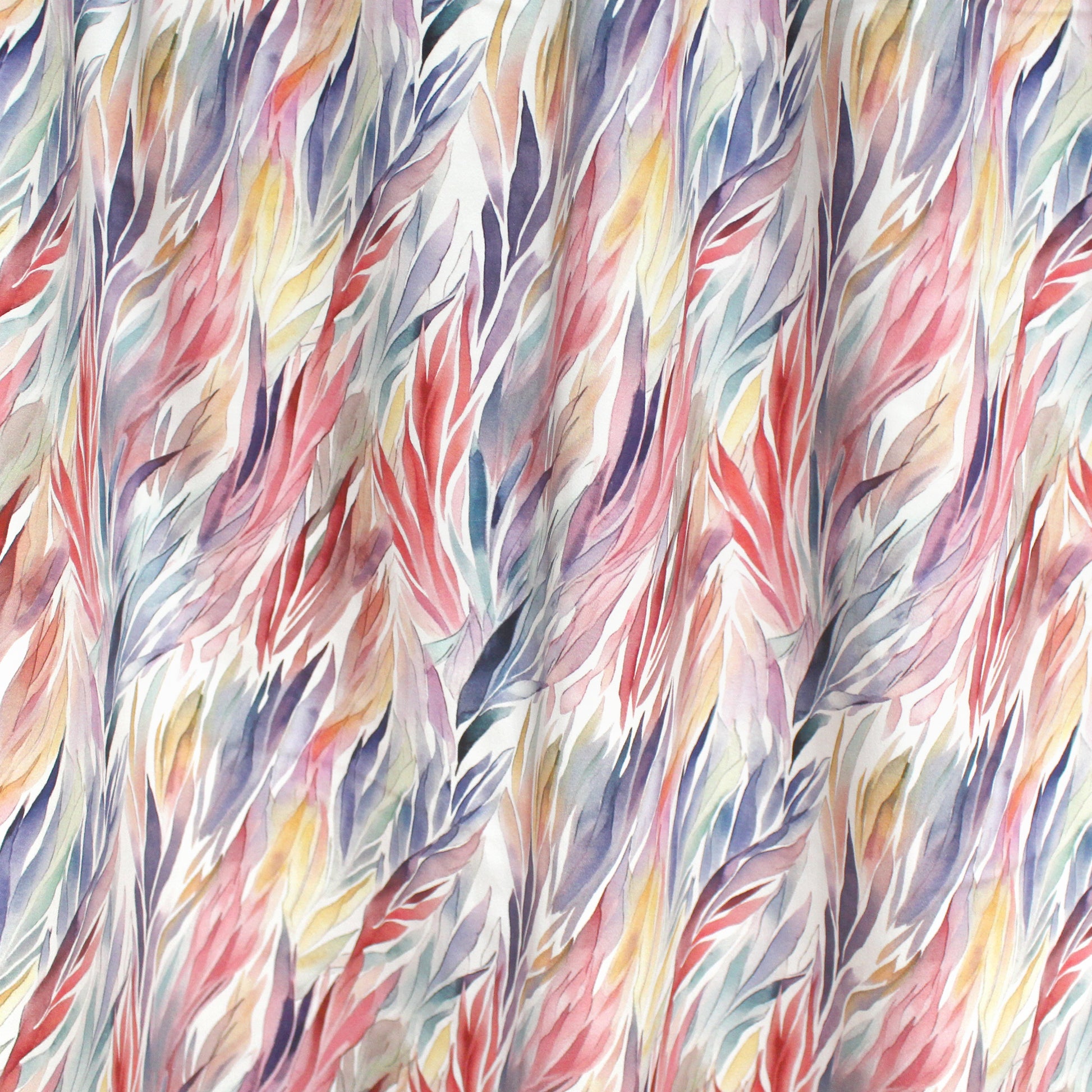 'aquarelle leaves' stretch cotton sateen