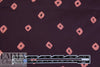 NY designer deep plum/coral diamond cotton sateen