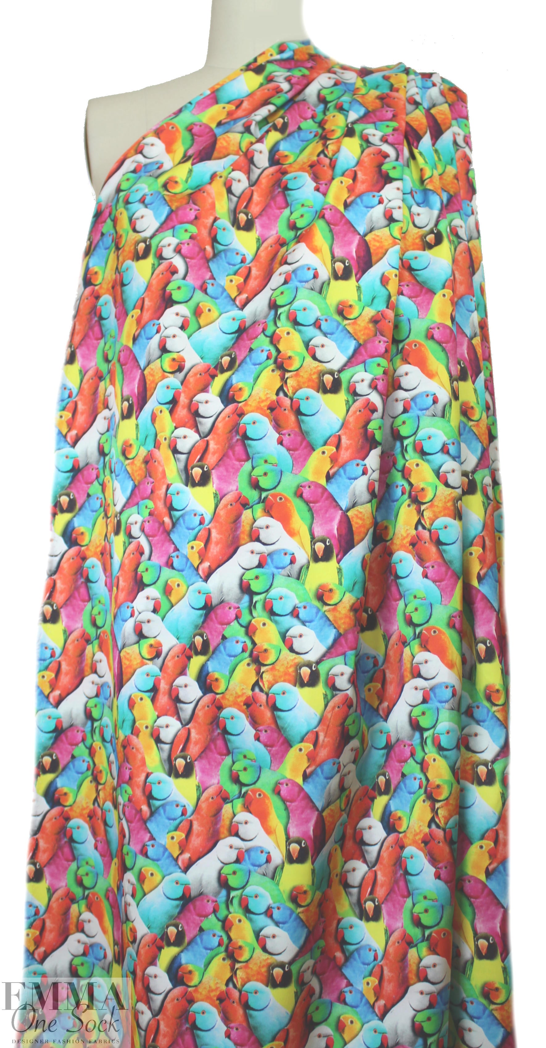 Mi11y parakeet convention cotton/spandex sateen