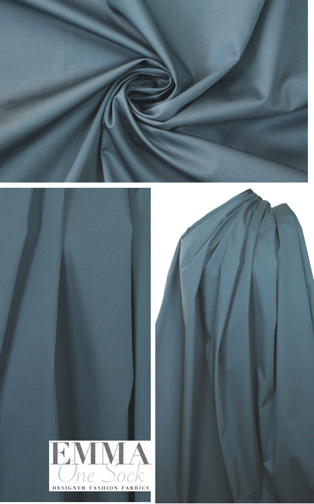The0ry tealy blue stretch sateen cotton woven