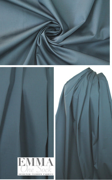 The0ry tealy blue stretch sateen cotton woven 2.625 yds