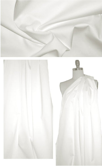 The0ry soft white stretch sateen cotton woven 2 yd