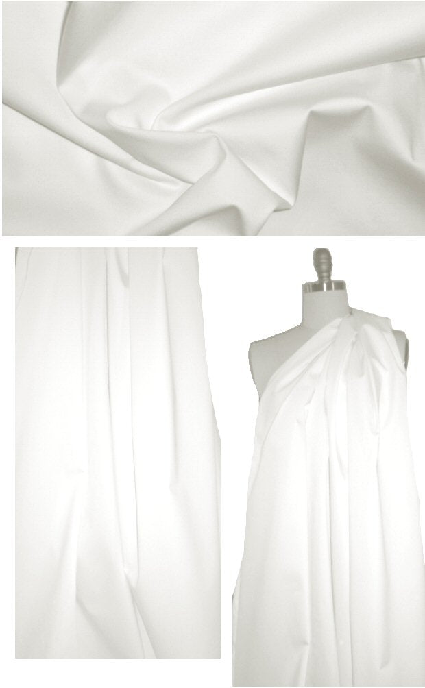 The0ry soft white stretch sateen cotton woven 1.5 yds