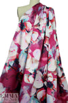Italian 'artist's floral study' cotton sateen 1.66 yds