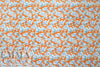cotton satin lawn - tangerine botanical 1.625 yd