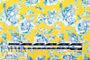 cotton satin lawn - lemon botanical