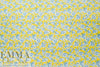 cotton satin lawn - lemon botanical