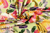 Italian 'painterly brushstrokes' cotton stretch woven