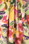Italian 'painterly brushstrokes' cotton stretch woven