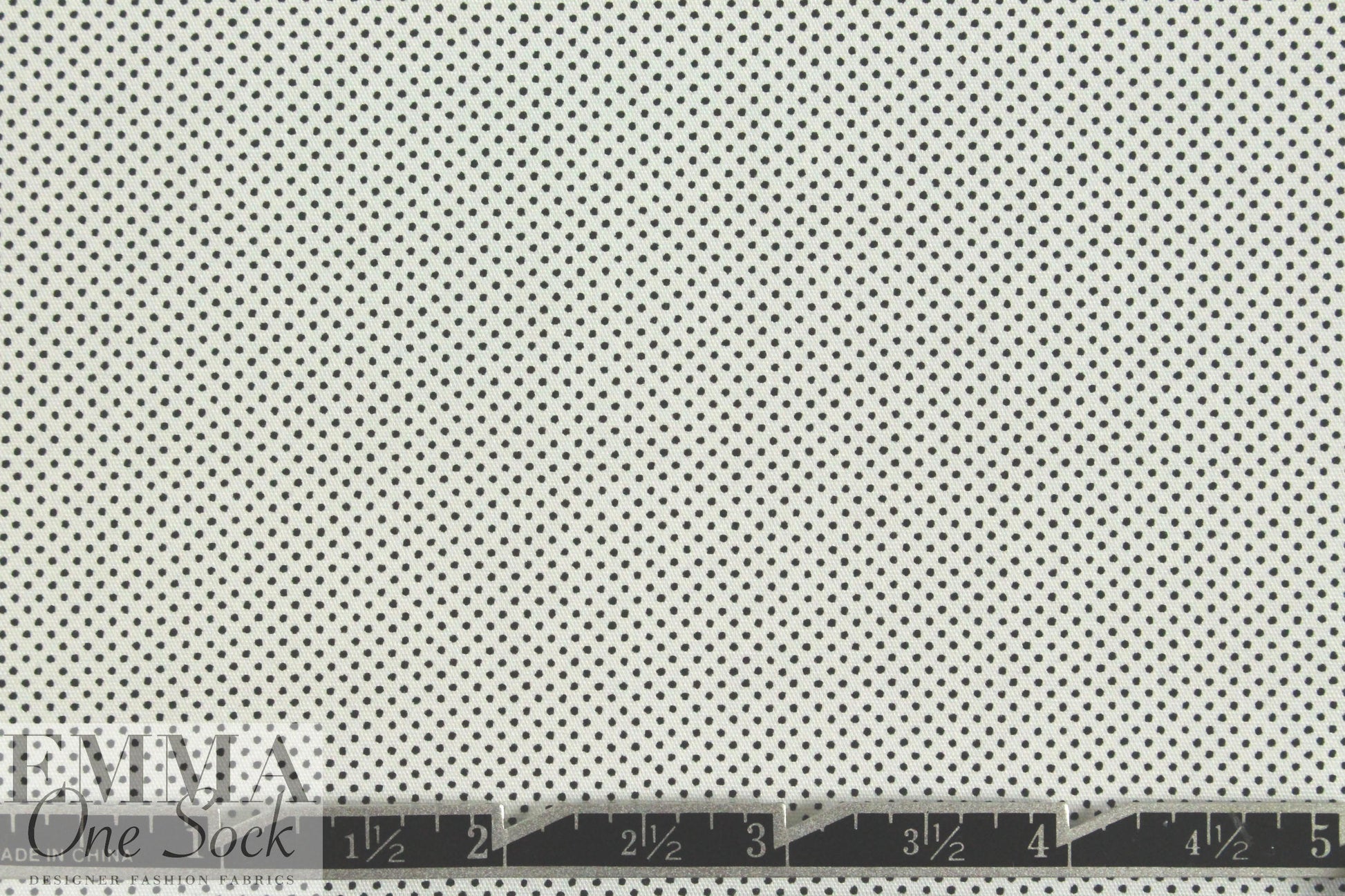 French teeny dot cotton shirting - black/white