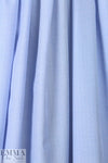 Italian blue micro-plaid yarn-dyed cotton shirting
