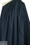 French navy with black motif cotton shirting