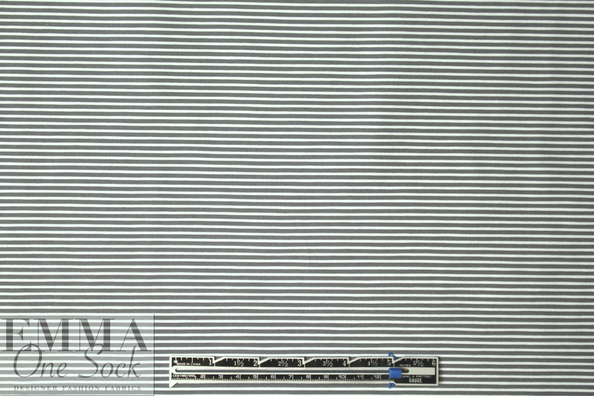 Italian cotton blend stretch textured gray bengaline stripe