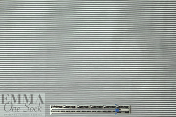 Italian cotton blend stretch textured gray bengaline stripe 2.5 yd