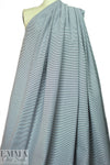 Italian cotton blend stretch textured gray bengaline stripe