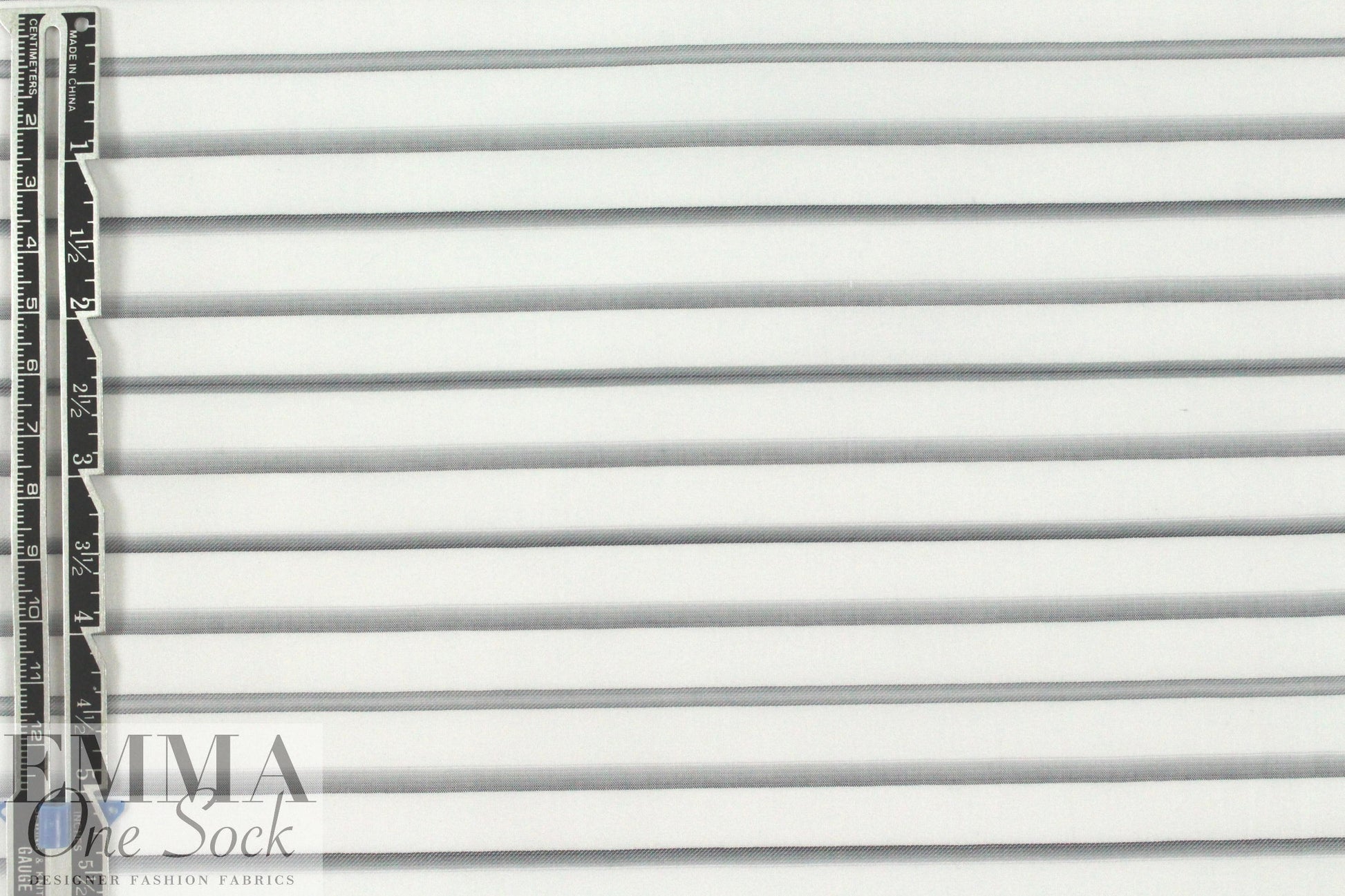 Italian gray ombre' stripe yarn-dyed cotton shirting 1 yard