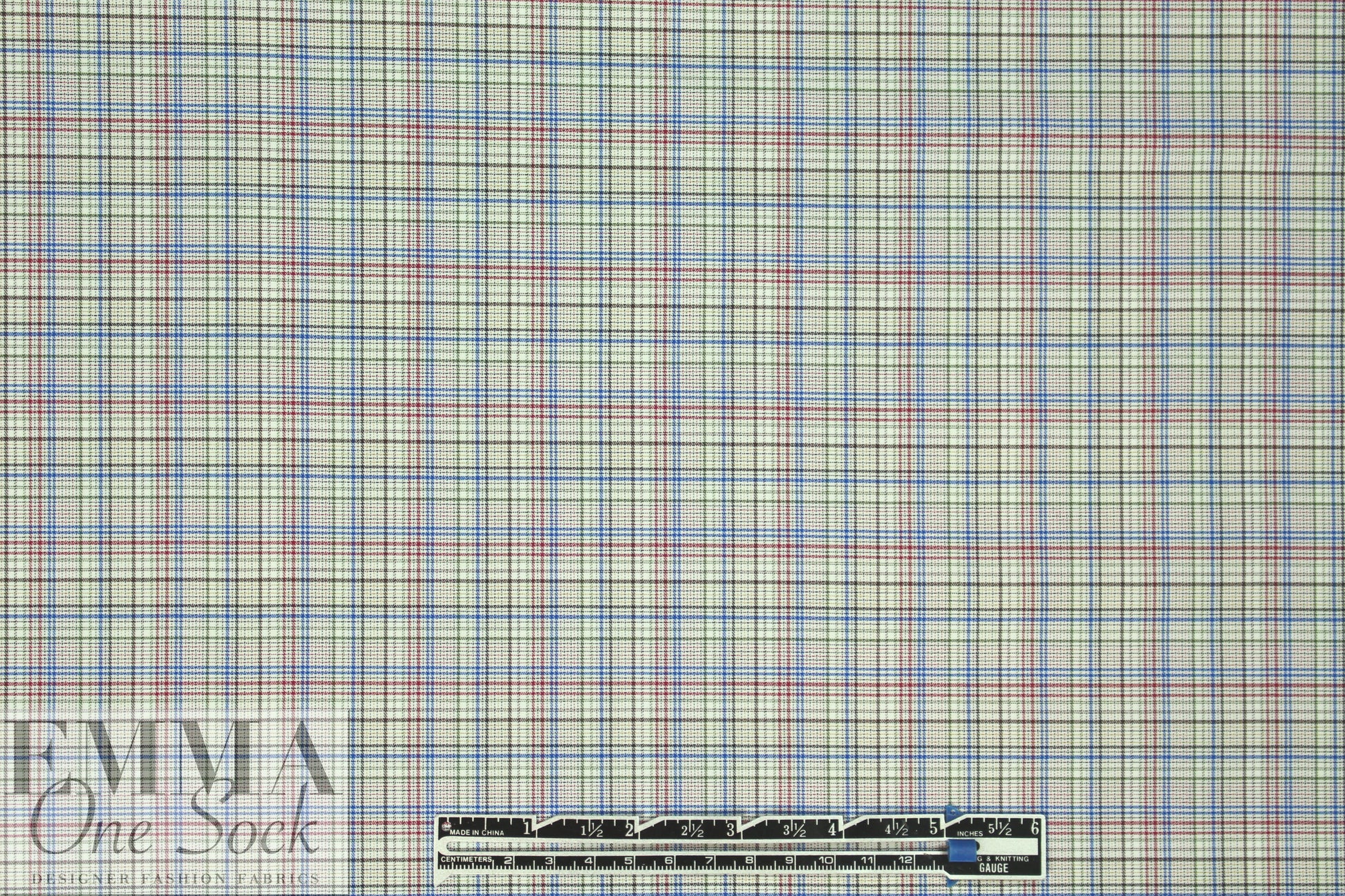 Br00ks Bros. yarn-dyed plaid cotton shirting - blue/garnet 1.75 yd