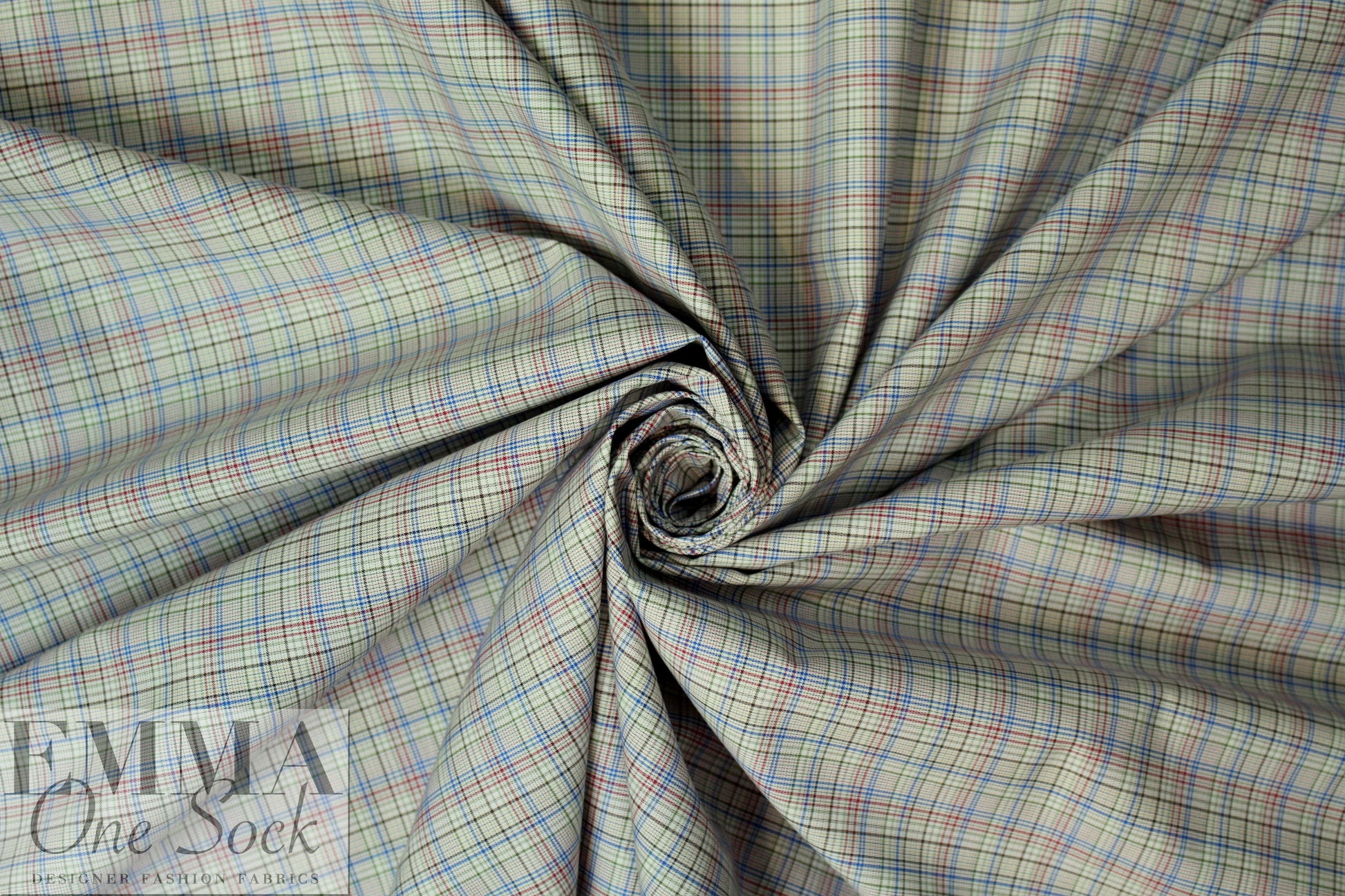 Br00ks Bros. yarn-dyed plaid cotton shirting - blue/garnet