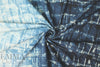 NY designer edgy blue ombre cotton shirting 1.125 yds