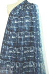 NY designer edgy blue ombre cotton shirting
