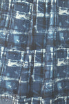 NY designer edgy blue ombre cotton shirting