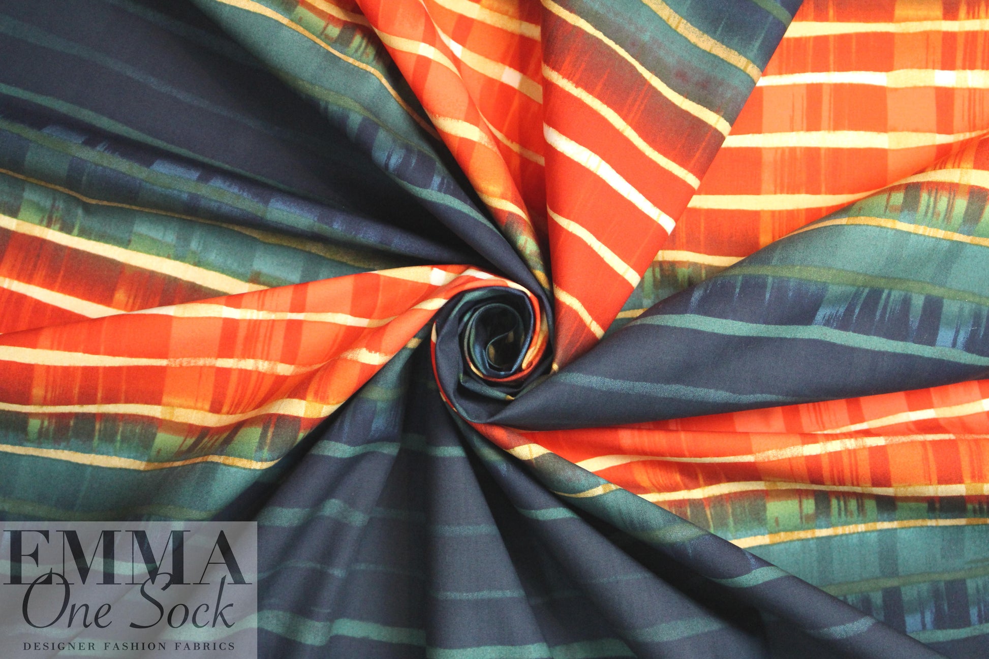 NY designer stripey ombre cotton shirting .875 yds