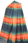 NY designer stripey ombre cotton shirting .875 yds