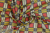 Italian graphic 'plaid' cotton/silk voile - licorice/brick *FLAW* 2 yds