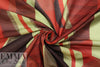 Italian cubist waves silk/cotton voile - paprika/sage 1.75 yd
