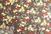 Italian stylized 'cutout' floral silk/cotton voile  1.875 yd