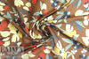 Italian stylized 'cutout' floral silk/cotton voile
