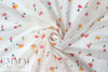 Caroline C0nstas little flowers on white cotton/silk voile 2.125 yds