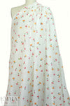 Caroline C0nstas little flowers on white cotton/silk voile